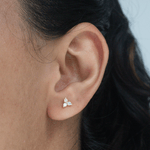 Topo flor petalo x3 circon cristal - Vibrantto Joyas y Accesorios - 9020317
