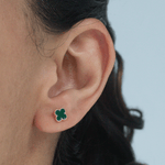 Topo trebol 7mm Verde - Vibrantto Joyas y Accesorios - 9021302