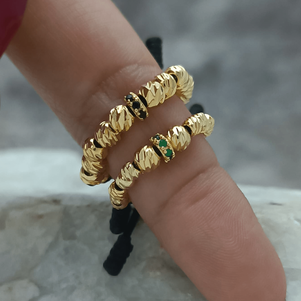 Anillos Tejidos Rondel - Vibrantto Joyería