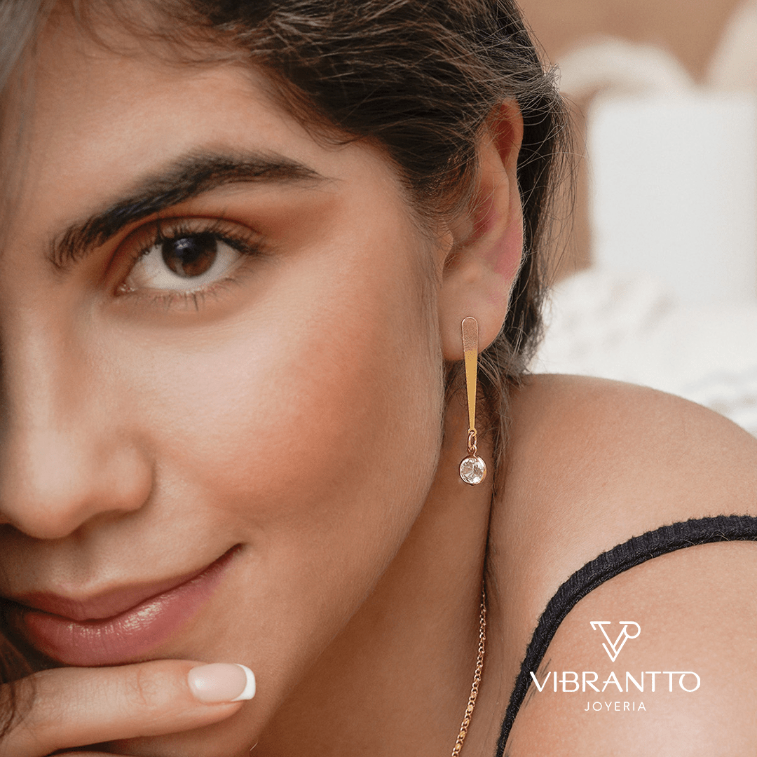 Arete Colgante Bizantino - Vibrantto Joyería