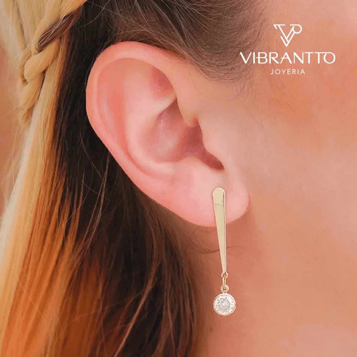 Arete Colgante Bizantino - Vibrantto Joyería