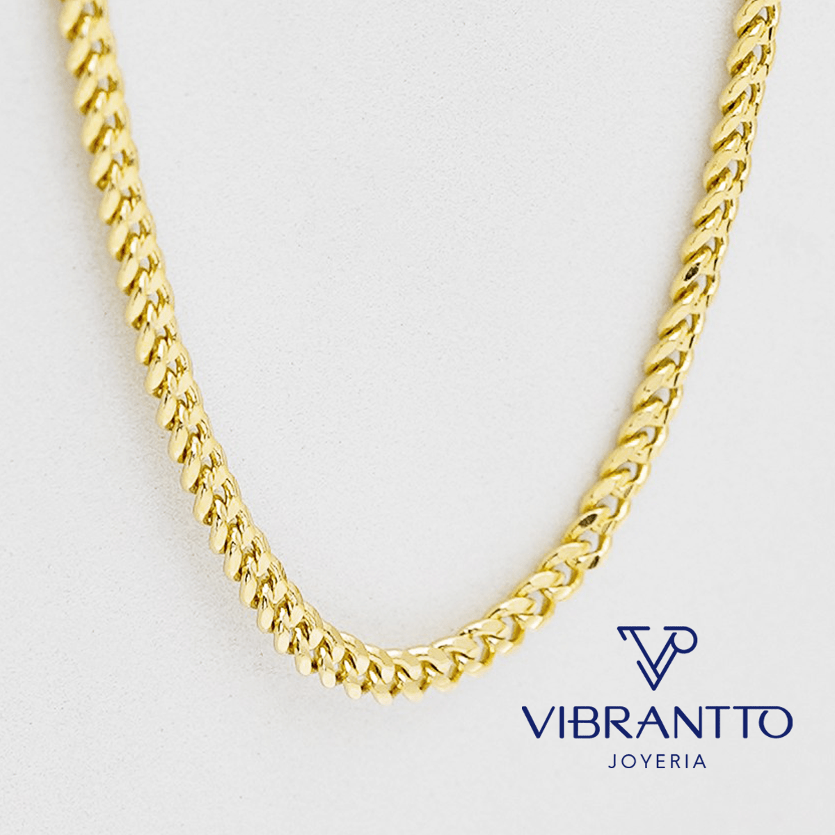 Cadena Cubana Eslabon U - Vibrantto Joyería