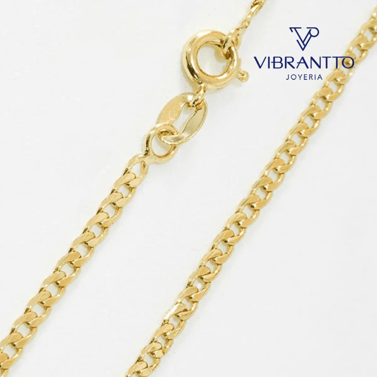 Cadena Cubana Plana Diamantada - Vibrantto Joyería