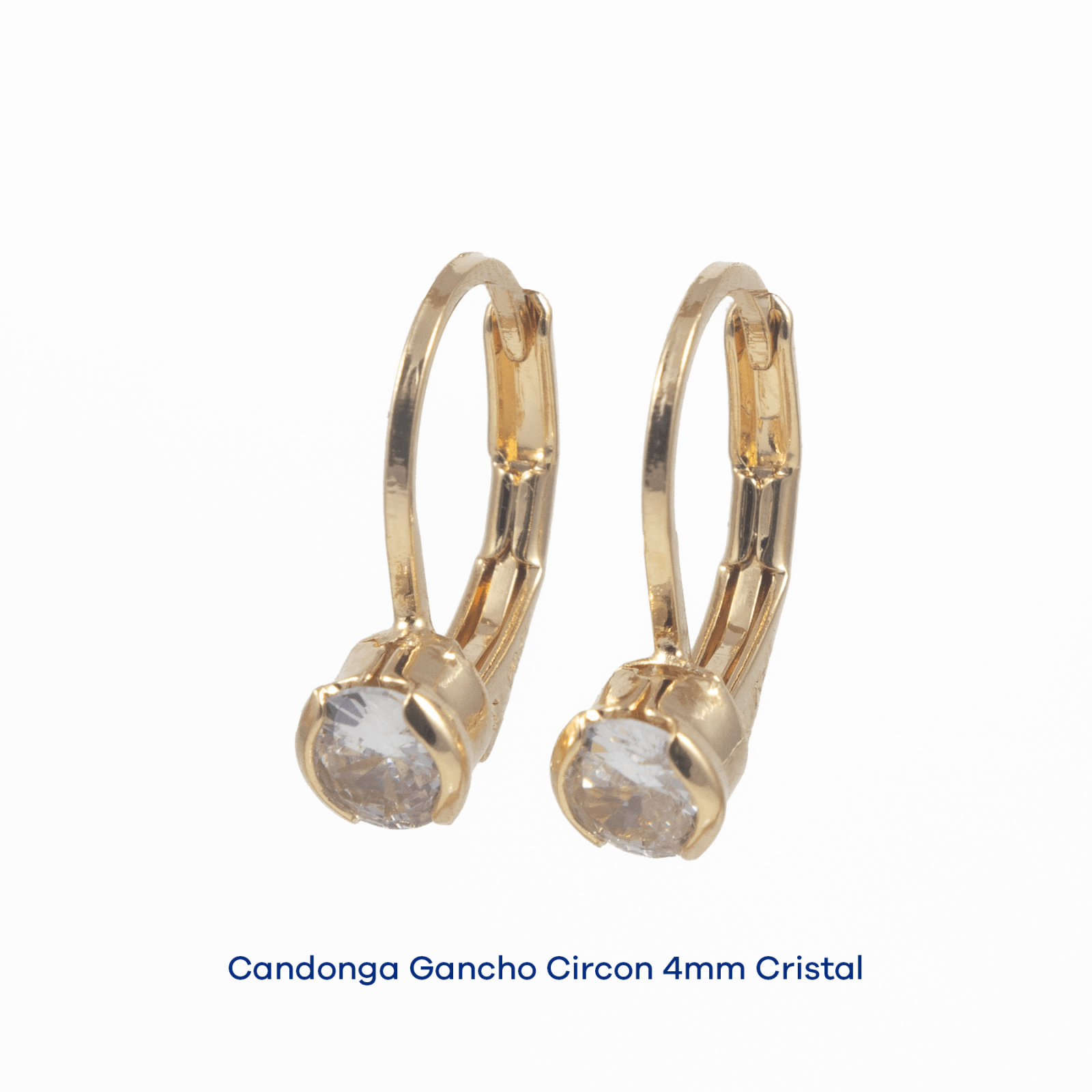 Candonga Gancho Circon 4mm Cristal - Vibrantto Joyas y Accesorios - 9010112-Cristal