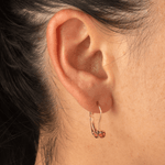 Candonga Gancho Circon 5mm Fucsia - Vibrantto Joyas y Accesorios - 09010113-Rojo