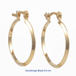 Candonga Bisel 2.4cm - Vibrantto Joyas y Accesorios - 9030040