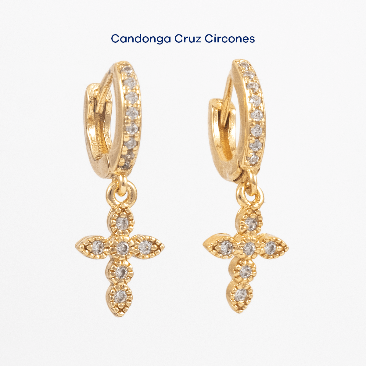 Candonga Cruz Circones - Vibrantto Joyas y Accesorios - AC380