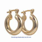 Candonga Lisa 16mm - Vibrantto Joyas y Accesorios - OC35273