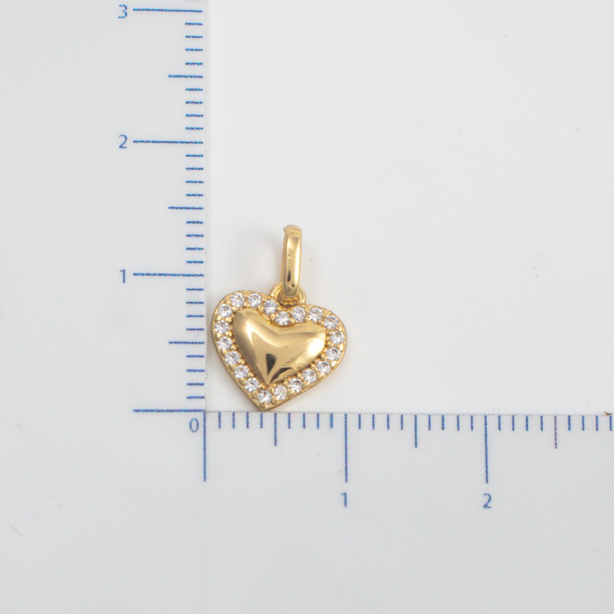 Dije Corazón Borde Circonias - Vibrantto Joyería - OC26783