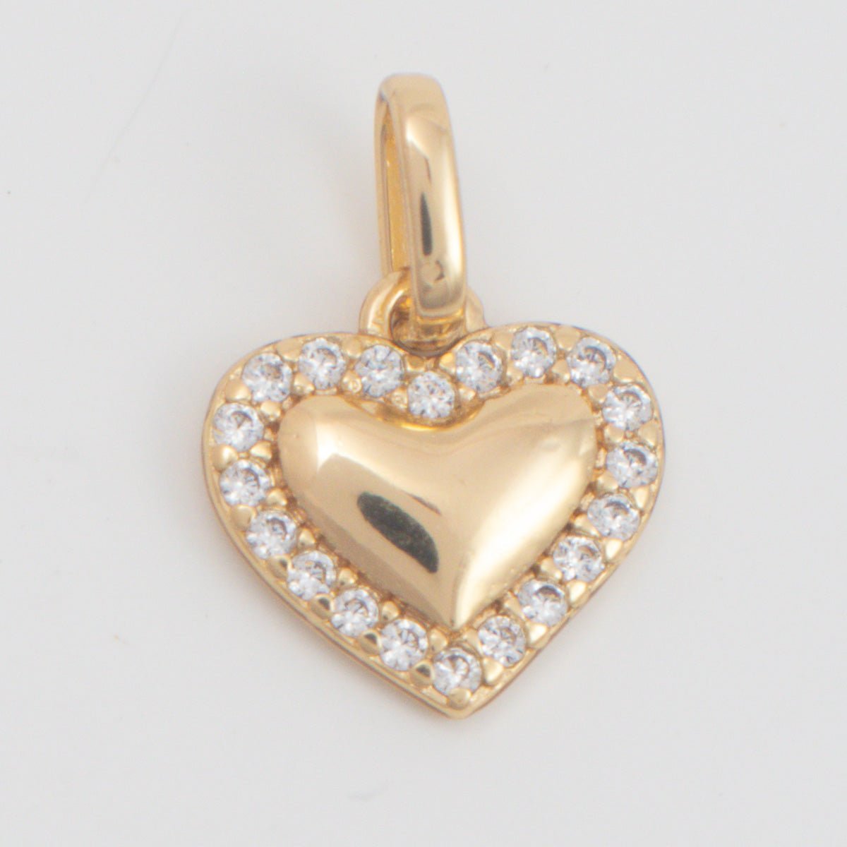 Dije Corazón Borde Circonias - Vibrantto Joyería - OC26783