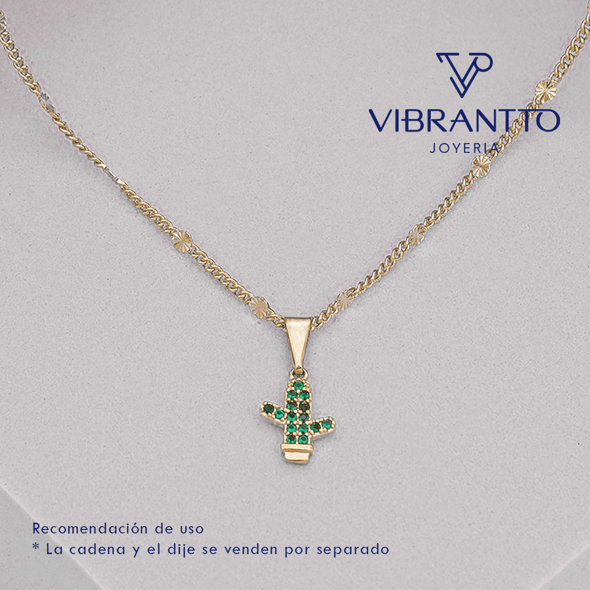 Dije Cactus - Vibrantto Joyería