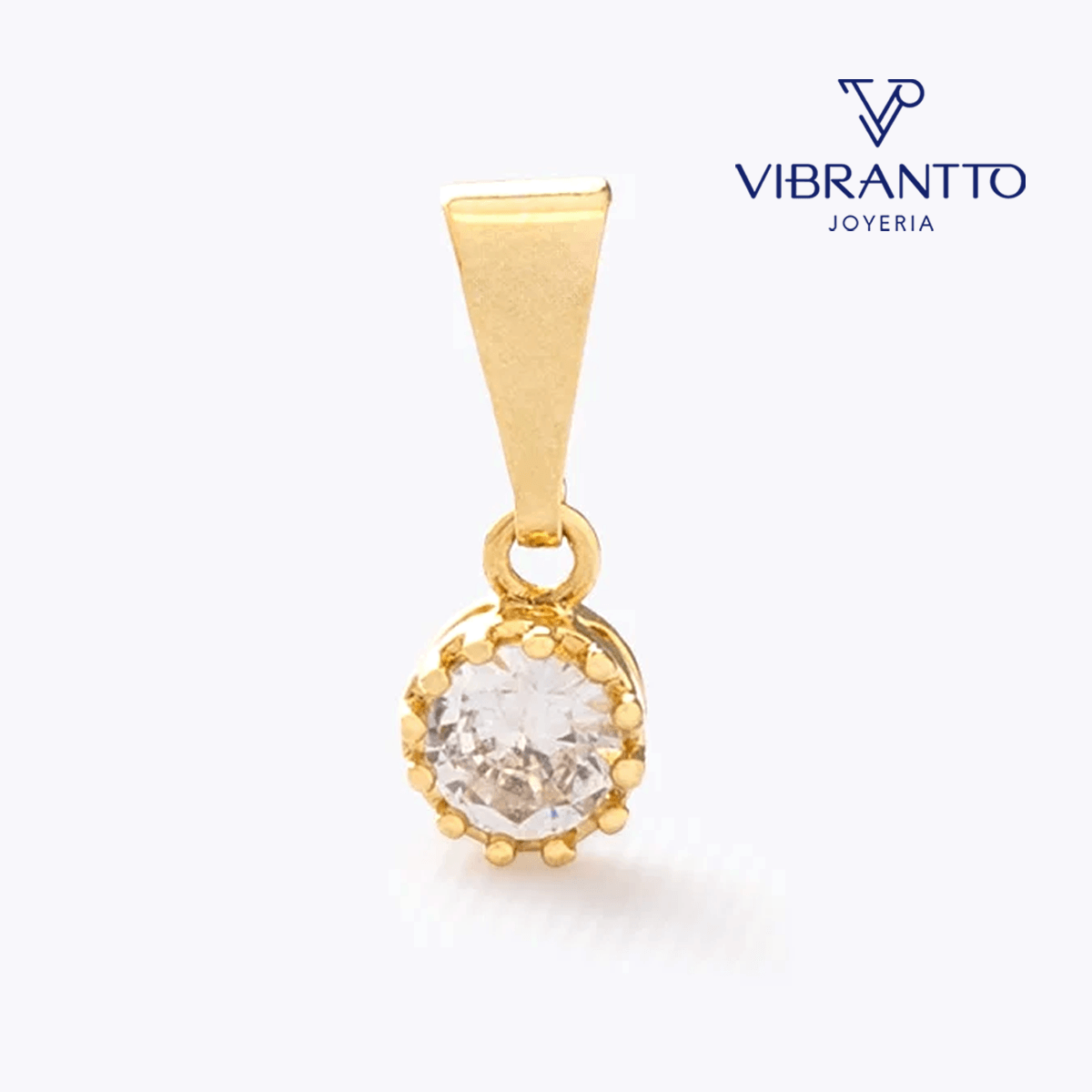 Dije Mini Circonia Redonda - Vibrantto Joyería 