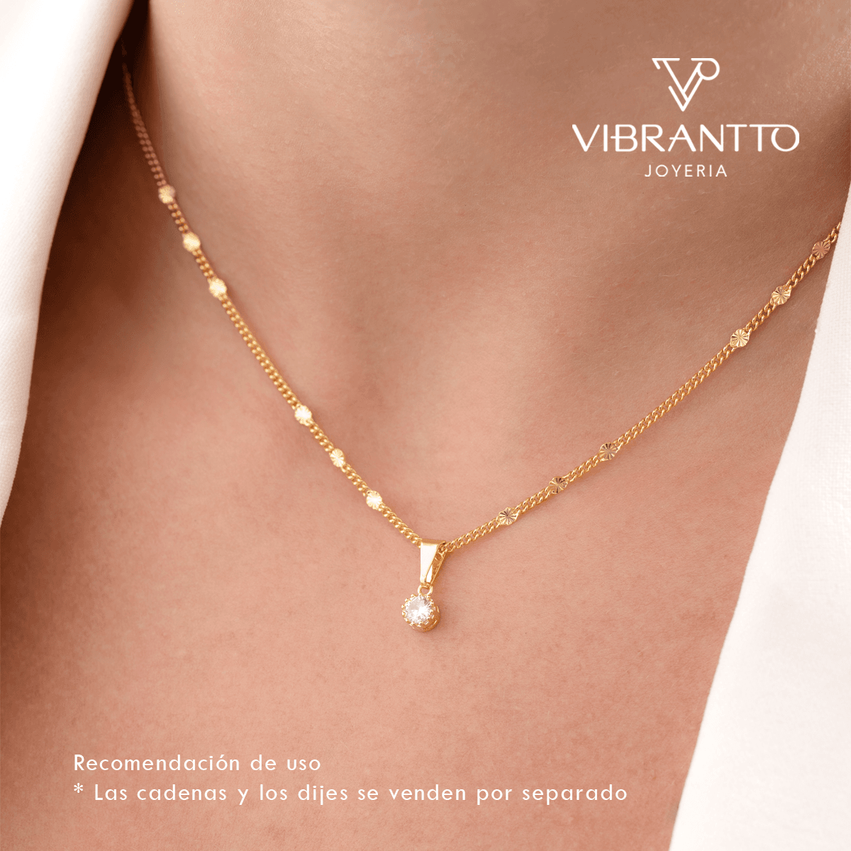 Dije Mini Circonia Redonda - Vibrantto Joyería 