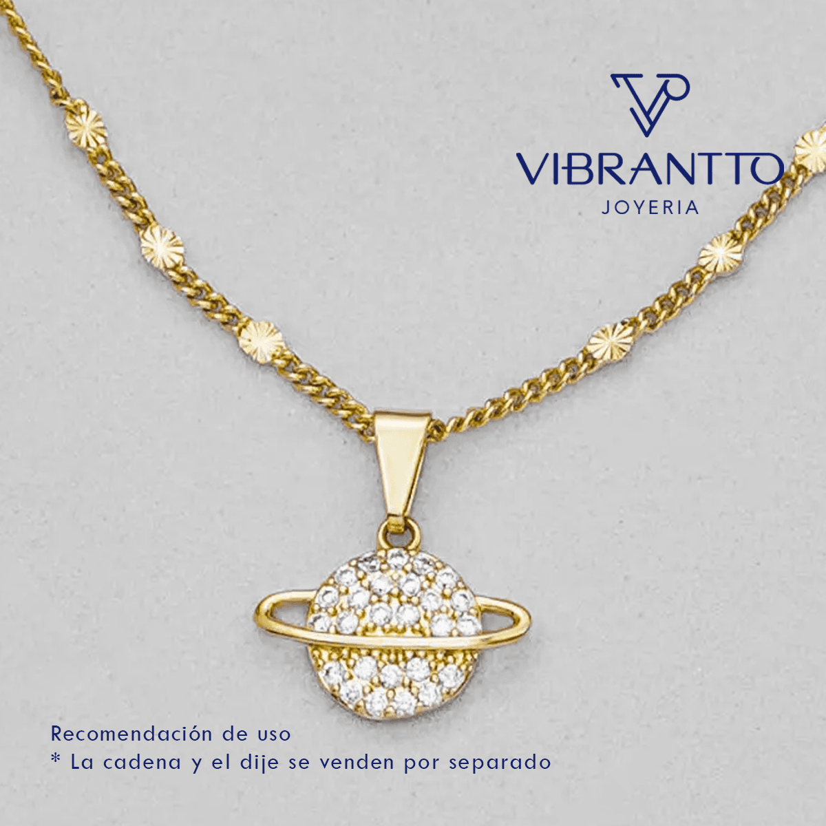 Dije Saturno Circonias - Vibrantto Joyería