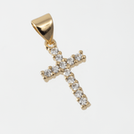 Dije Cruz Circonias Cristal - Vibrantto Joyas y Accesorios - OC27474