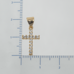 Dije Cruz Circonias Cristal - Vibrantto Joyas y Accesorios - OC27474