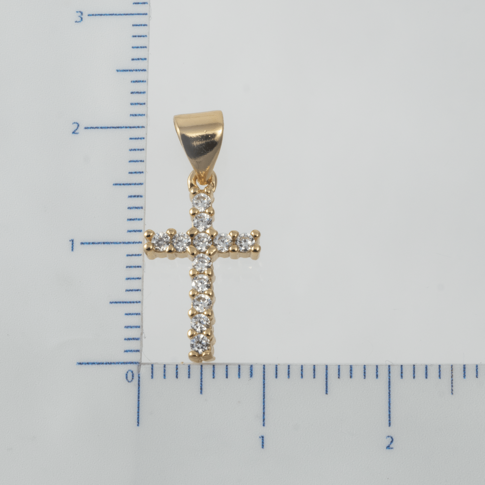 Dije Cruz Circonias Cristal - Vibrantto Joyas y Accesorios - OC27474