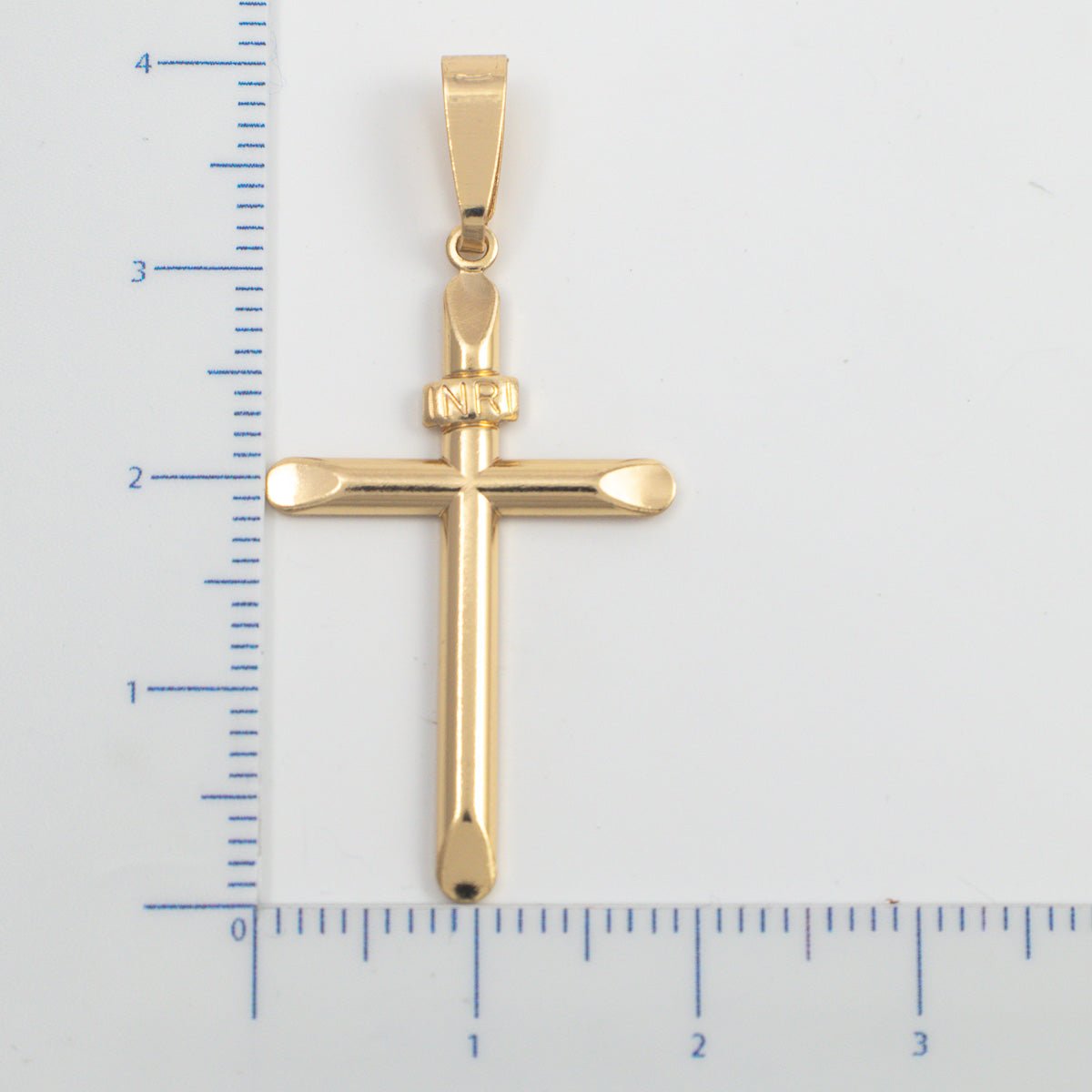 Dije Cruz Puntas Planas 3.5cm - Vibrantto Joyería - OC28145