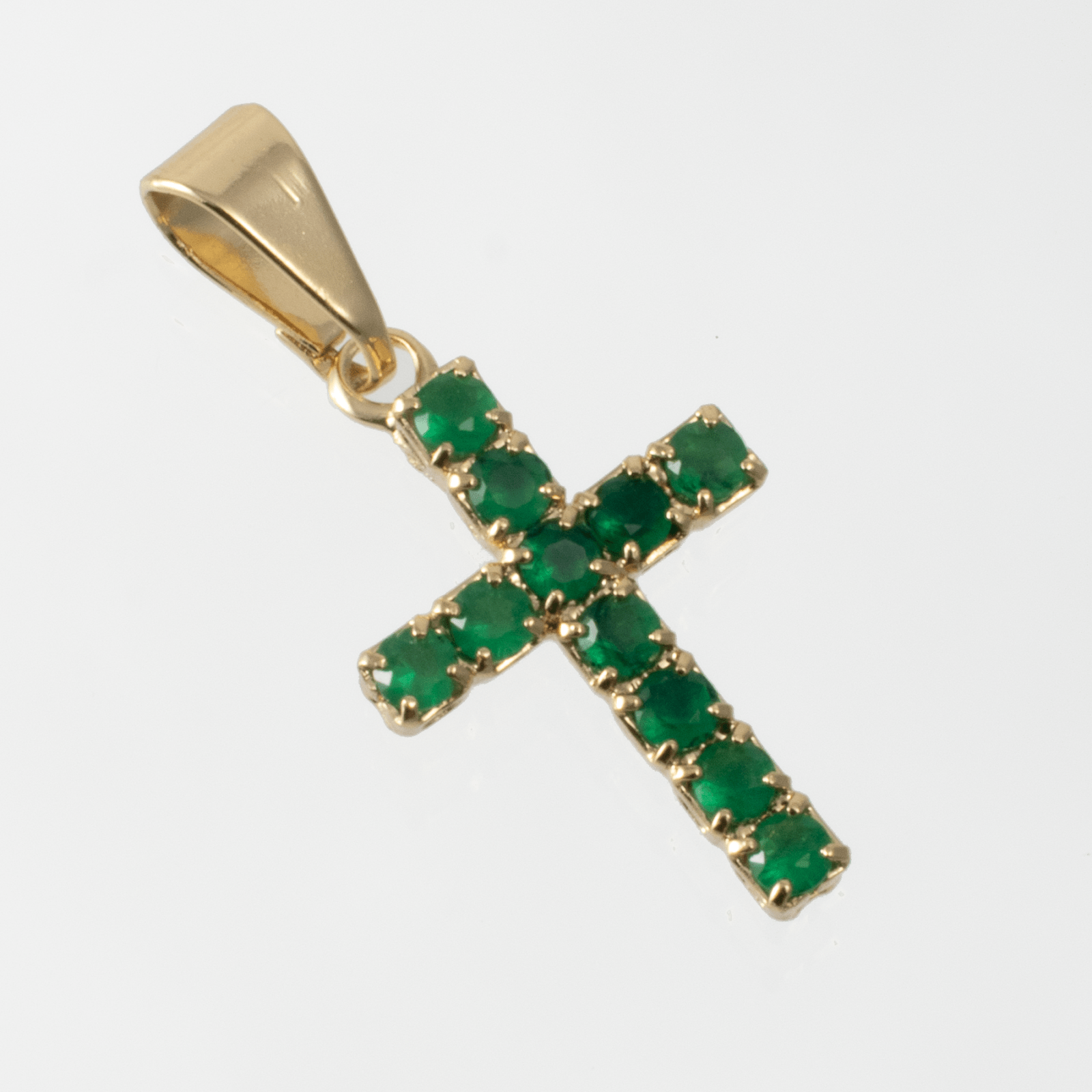 Dije Cruz Verde Mediana - Vibrantto Joyas y Accesorios - OC27013