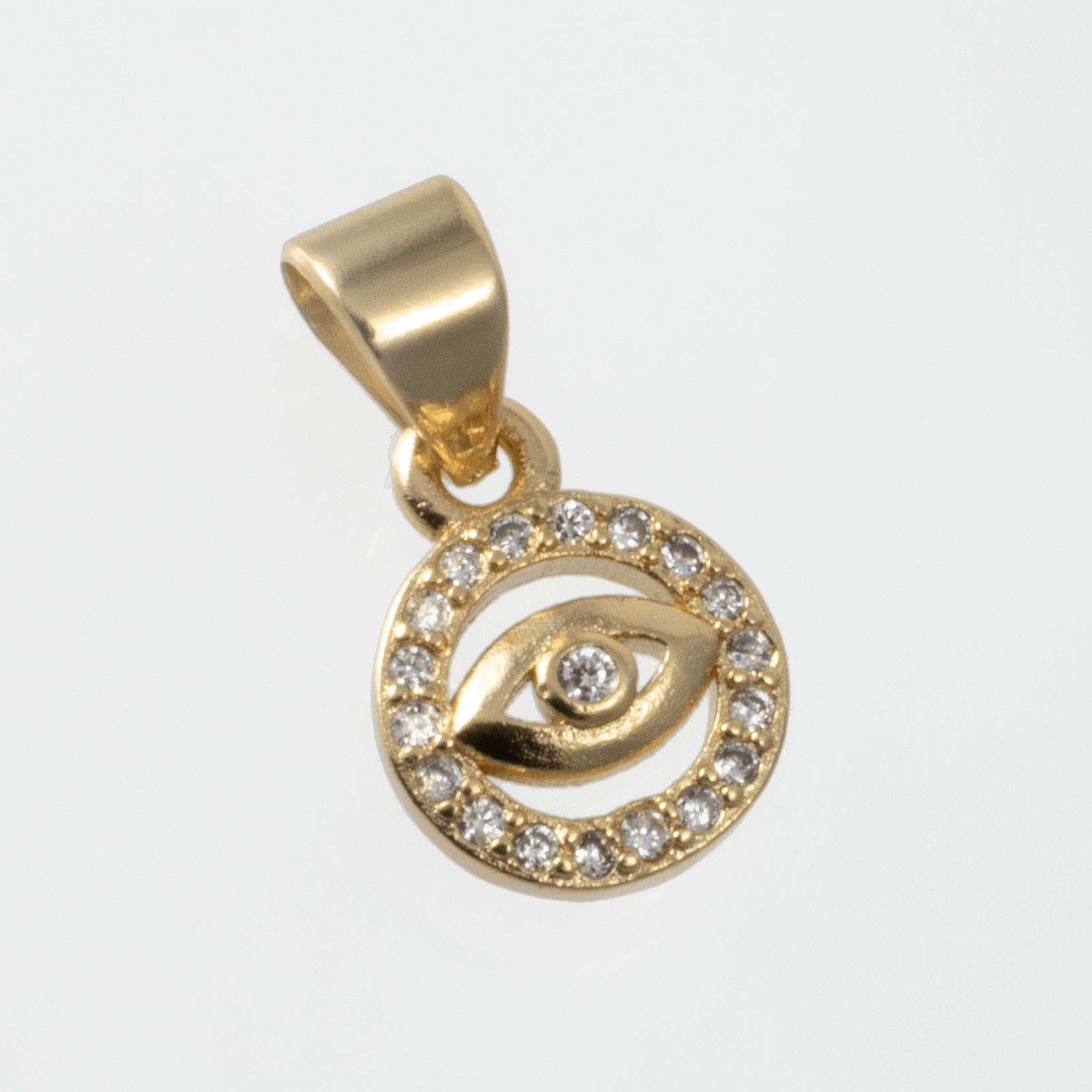 Dije Medalla Ojo Turo 8mm - Vibrantto Joyas y Accesorios - OC26306