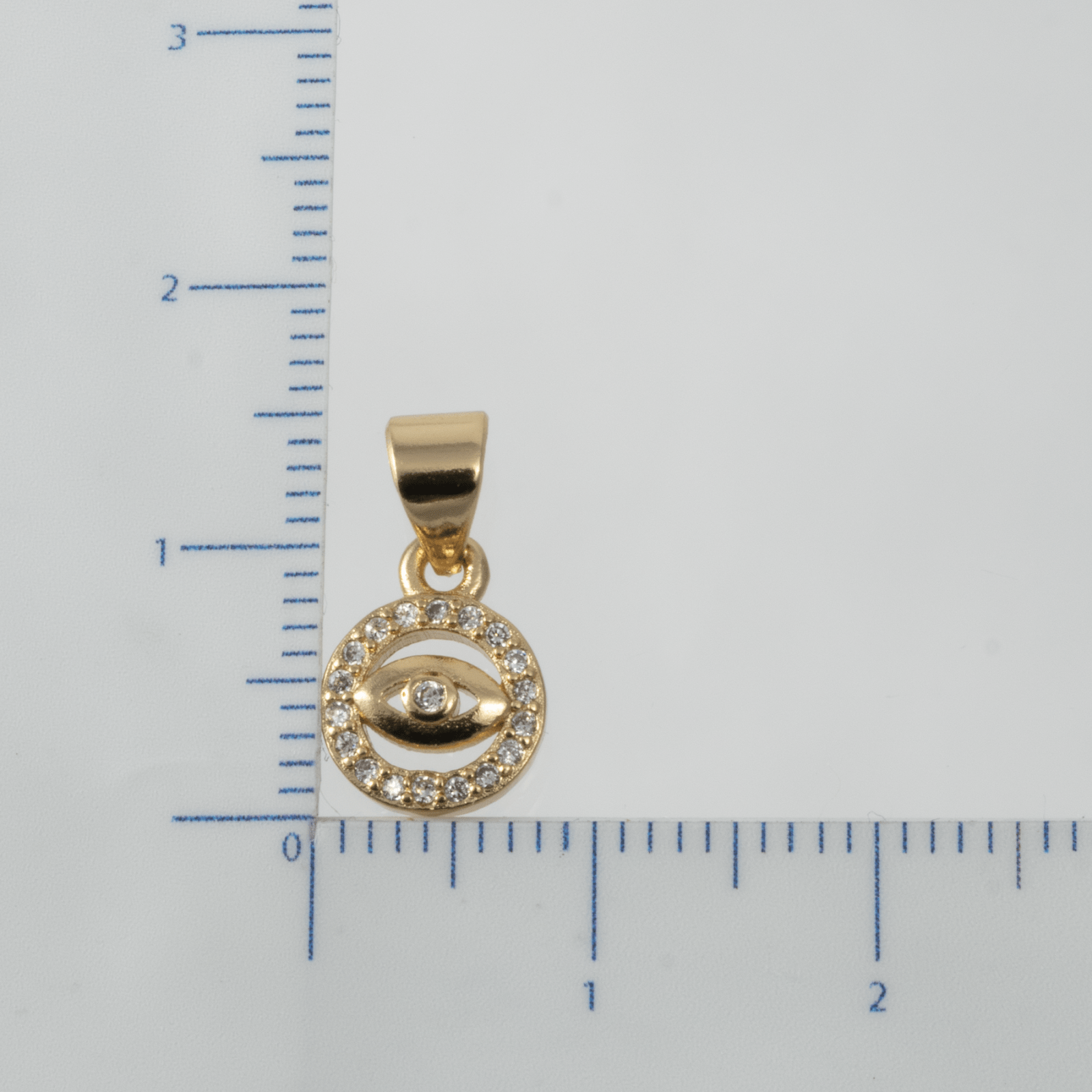 Dije Medalla Ojo Turco 8mm - Vibrantto Joyas y Accesorios - OC26306
