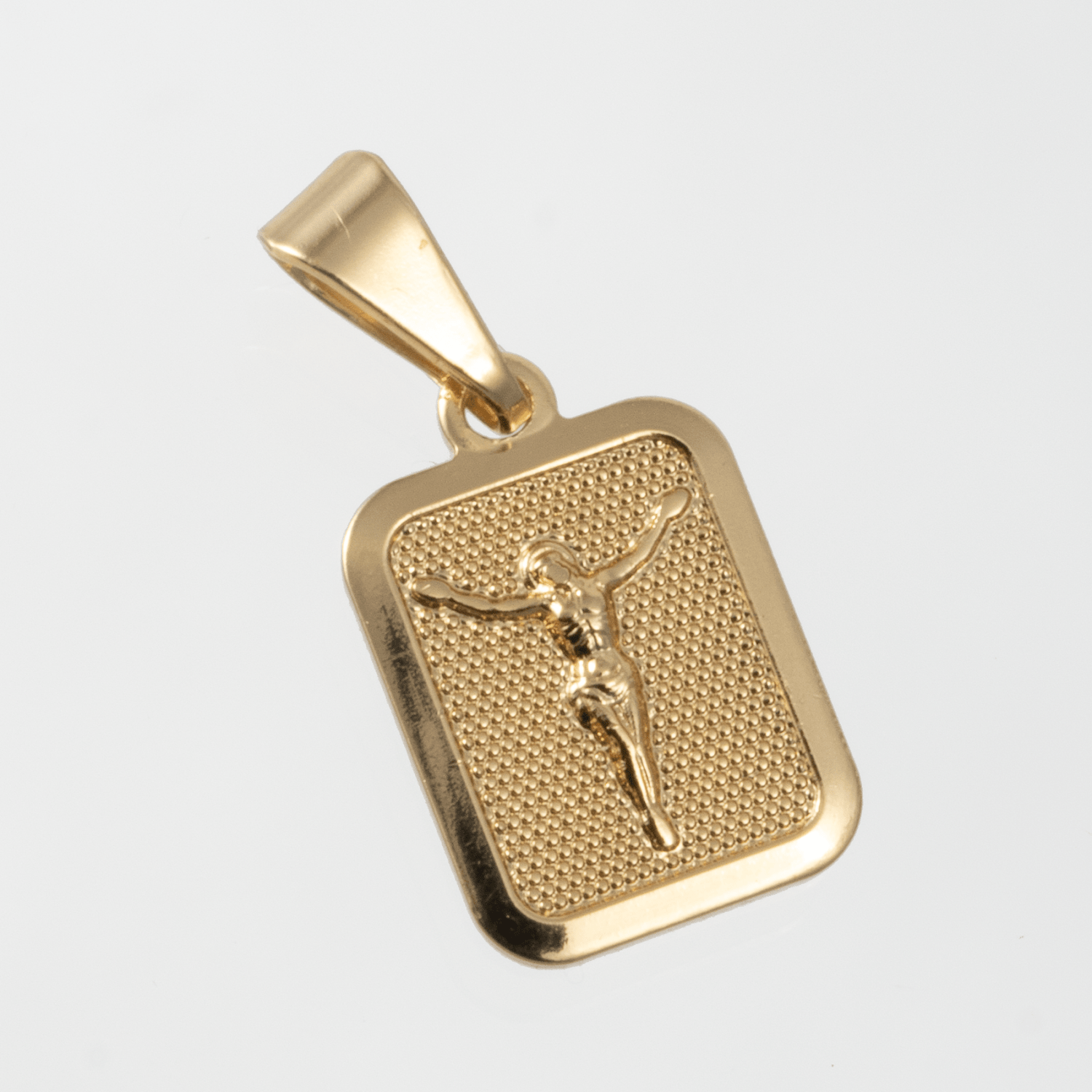 Medalla Placa Cristo Tallada - Vibrantto Joyas y Accesorios - OC26374