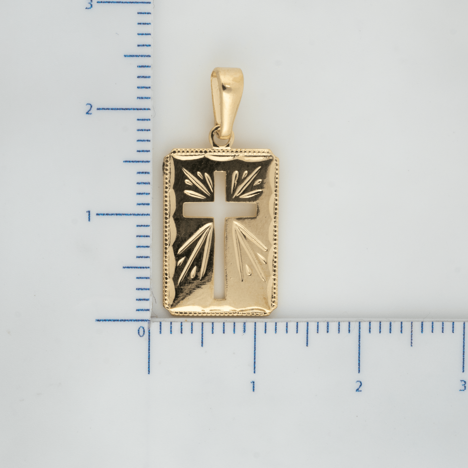 Medalla Placa Cruz Diamantado - Vibrantto Joyas y Accesorios - 9130803