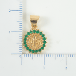 Medalla San Benito Circones Verde - Vibrantto Joyas y Accesorios - OC26520