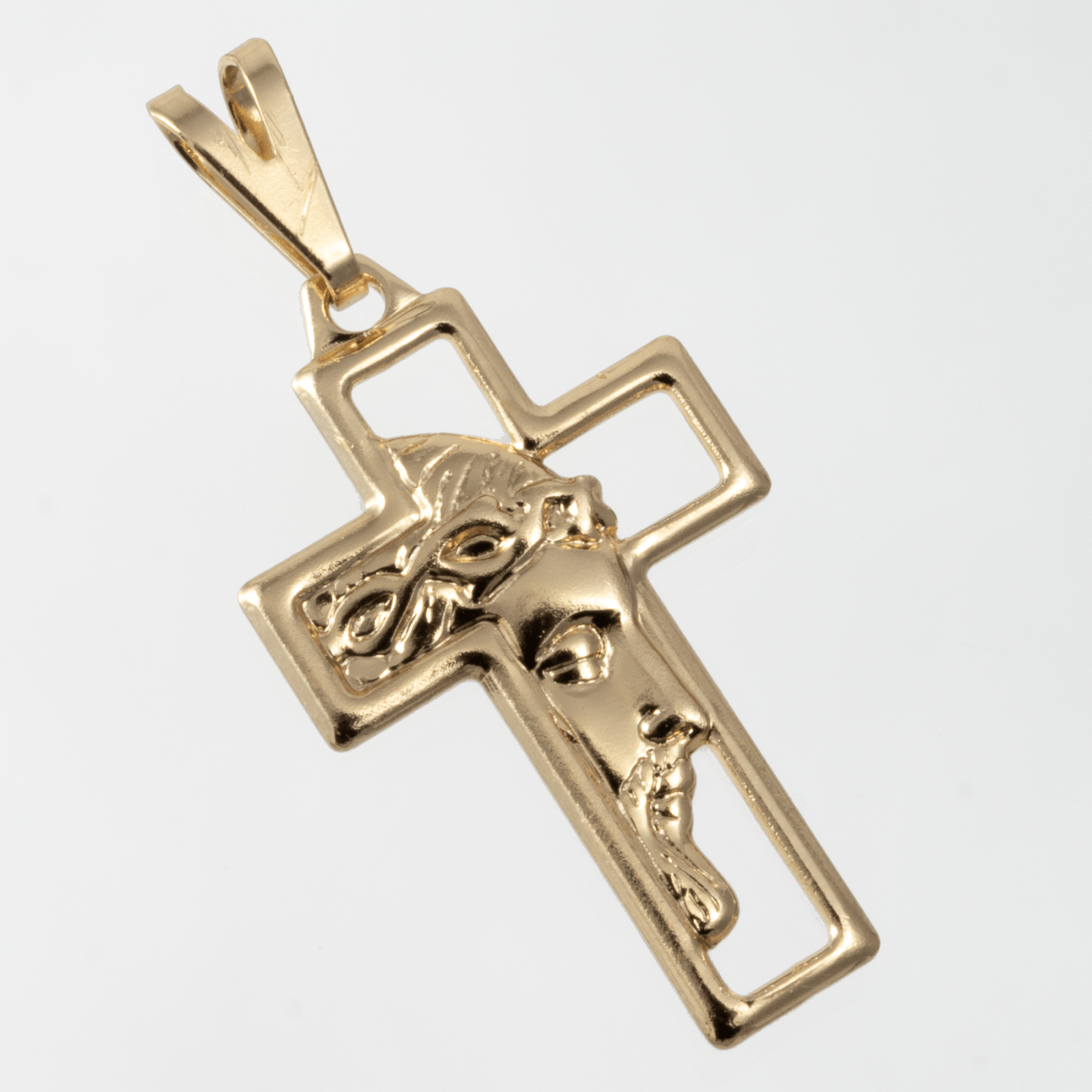 Dije Cruz Silueta Rostro - Vibrantto Joyas y Accesorios - 28084