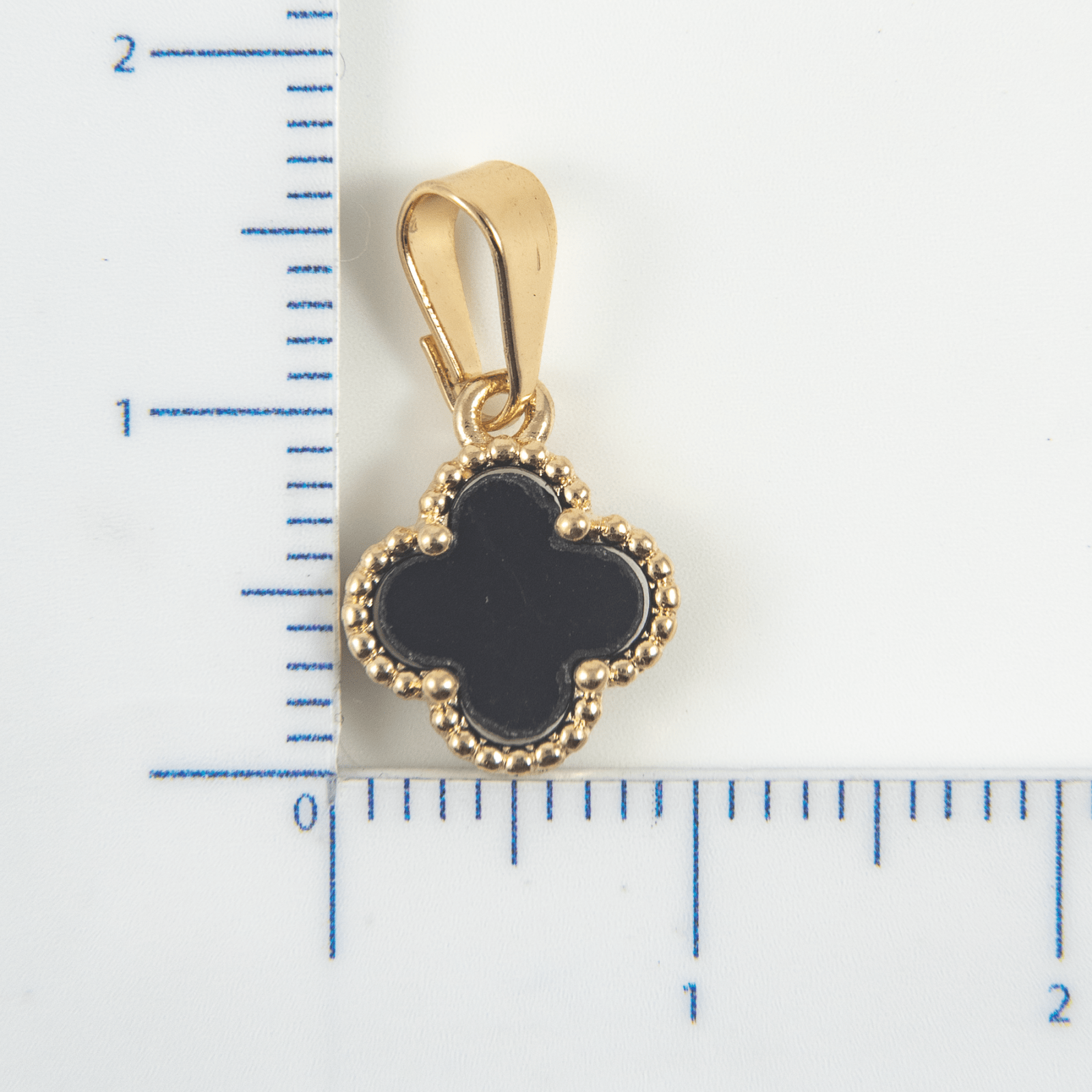 Dije Trebol VC Negro Mini 1cm - Vibrantto Joyas y Accesorios - OC26902