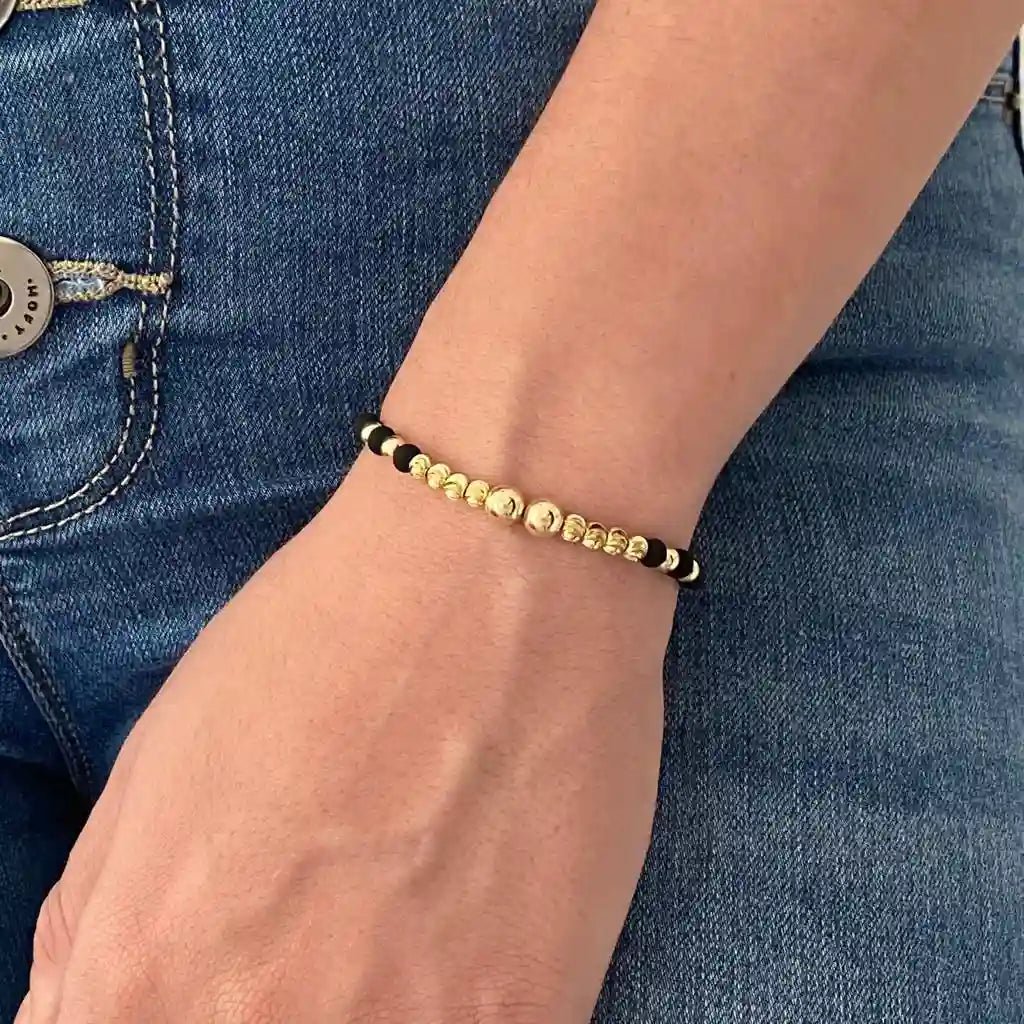 Manilla Duotono Oro Negro - Vibrantto Joyería