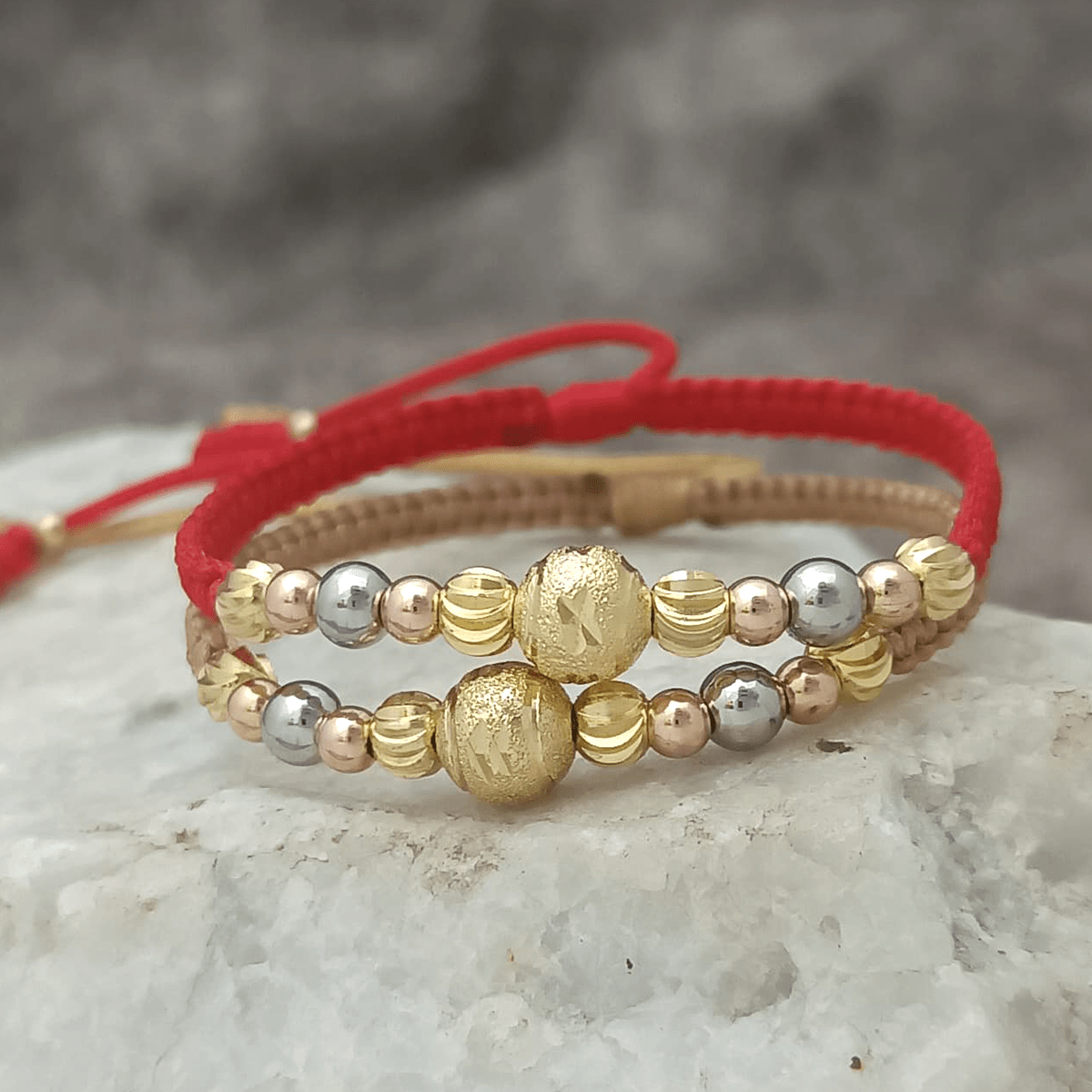 Manilla Italo Liso tres tonos - Vibrantto Joyería