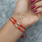 Manilla Pareja Hilo Rojo - Vibrantto Joyería 