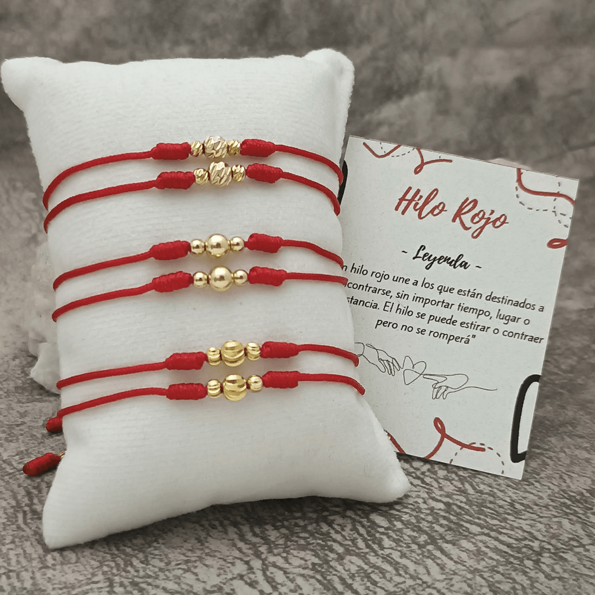 Manilla Pareja Hilo Rojo - Vibrantto Joyería