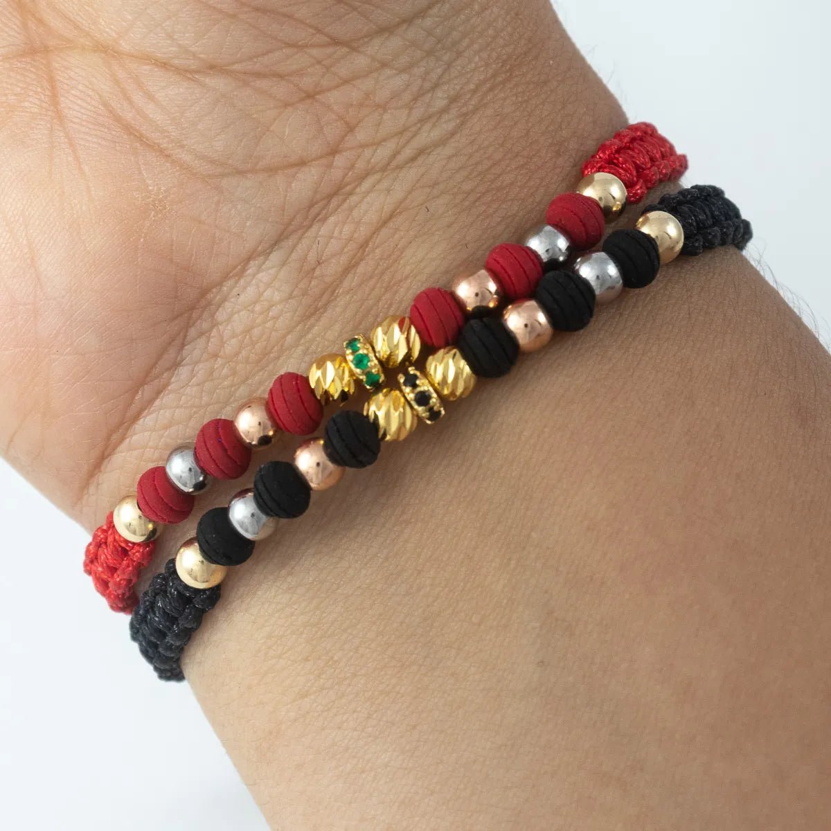 Manilla Pareja Tricolor Neo Rondel - Vibrantto Joyería