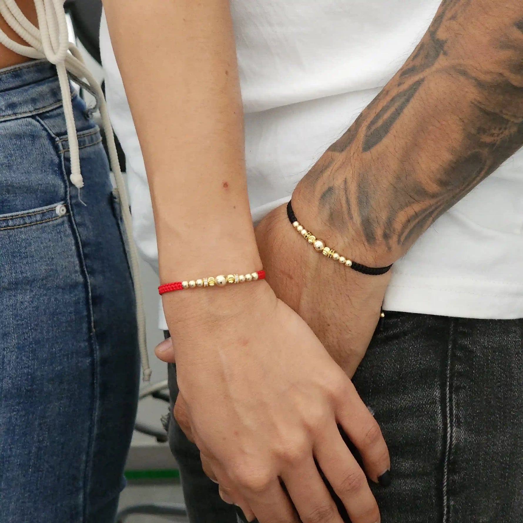 Manilla Pareja Dupla 2. Oro Laminado 18k - Vibrantto.com - Colombia