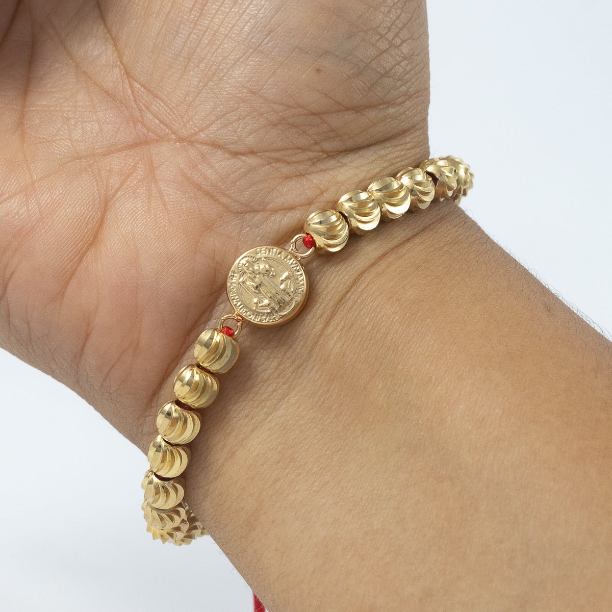 Manilla Medalla San Benito Italo - Vibrantto Joyas y Accesorios - MU3035
