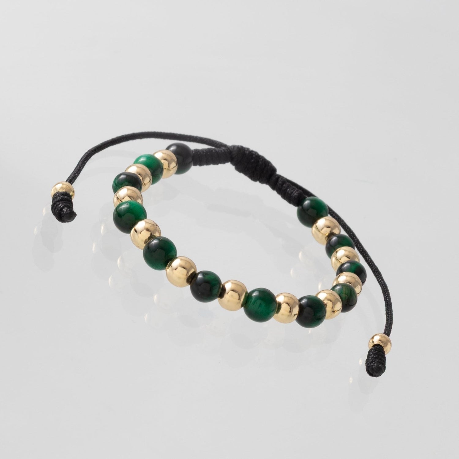 Manilla Niño Ojo de Tigre Verde - Vibrantto Joyas y Accesorios-MN1013