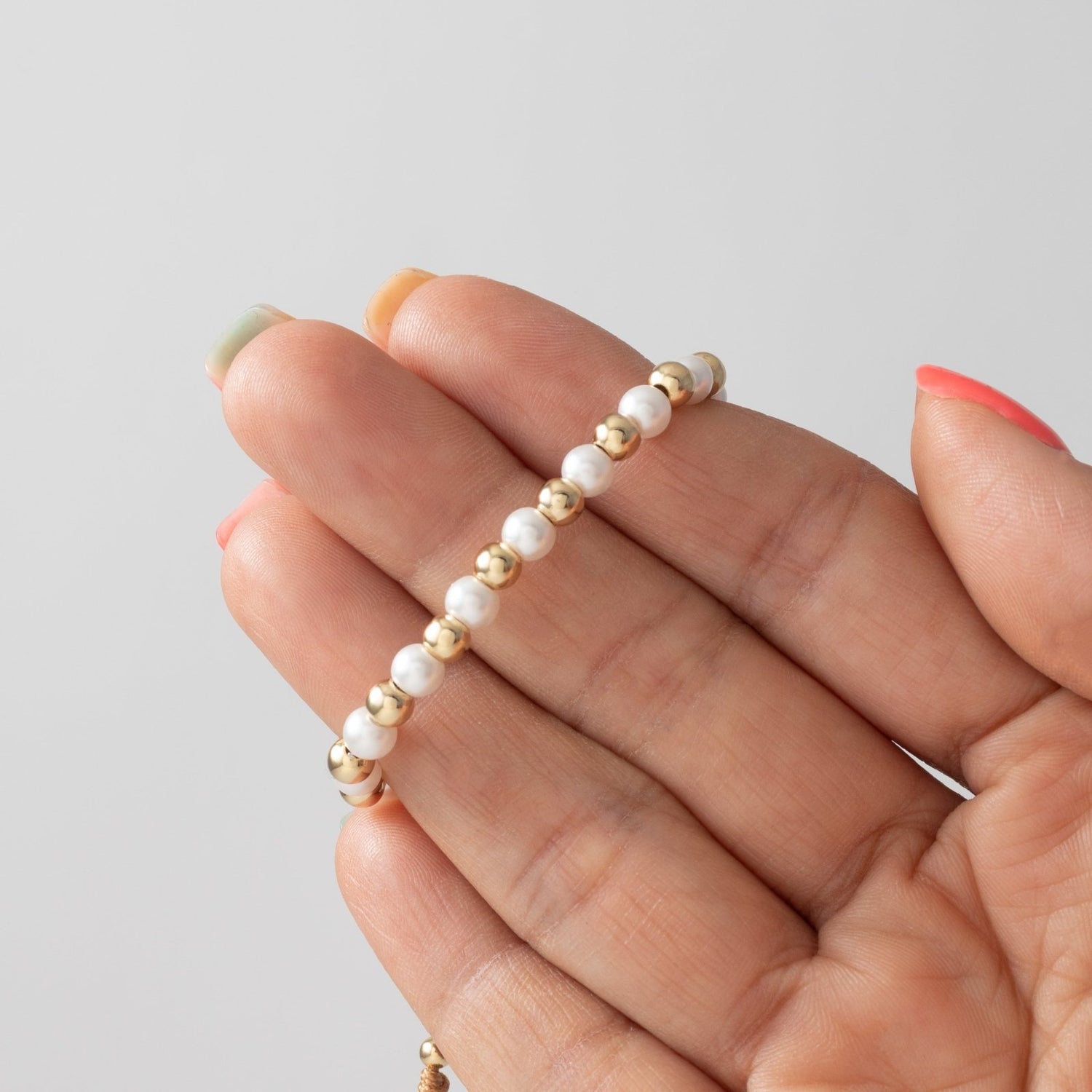 Manilla Niño Perla Blanca - Vibrantto Joyas y Accesorios-MN1014