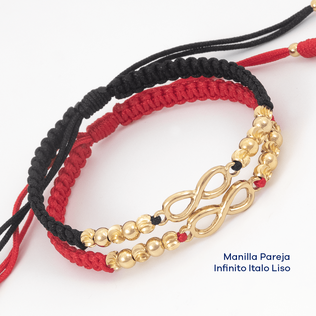 Manilla Pareja Infinito Infinito Italo Liso - Vibrantto Joyas y Accesorios - MP3041