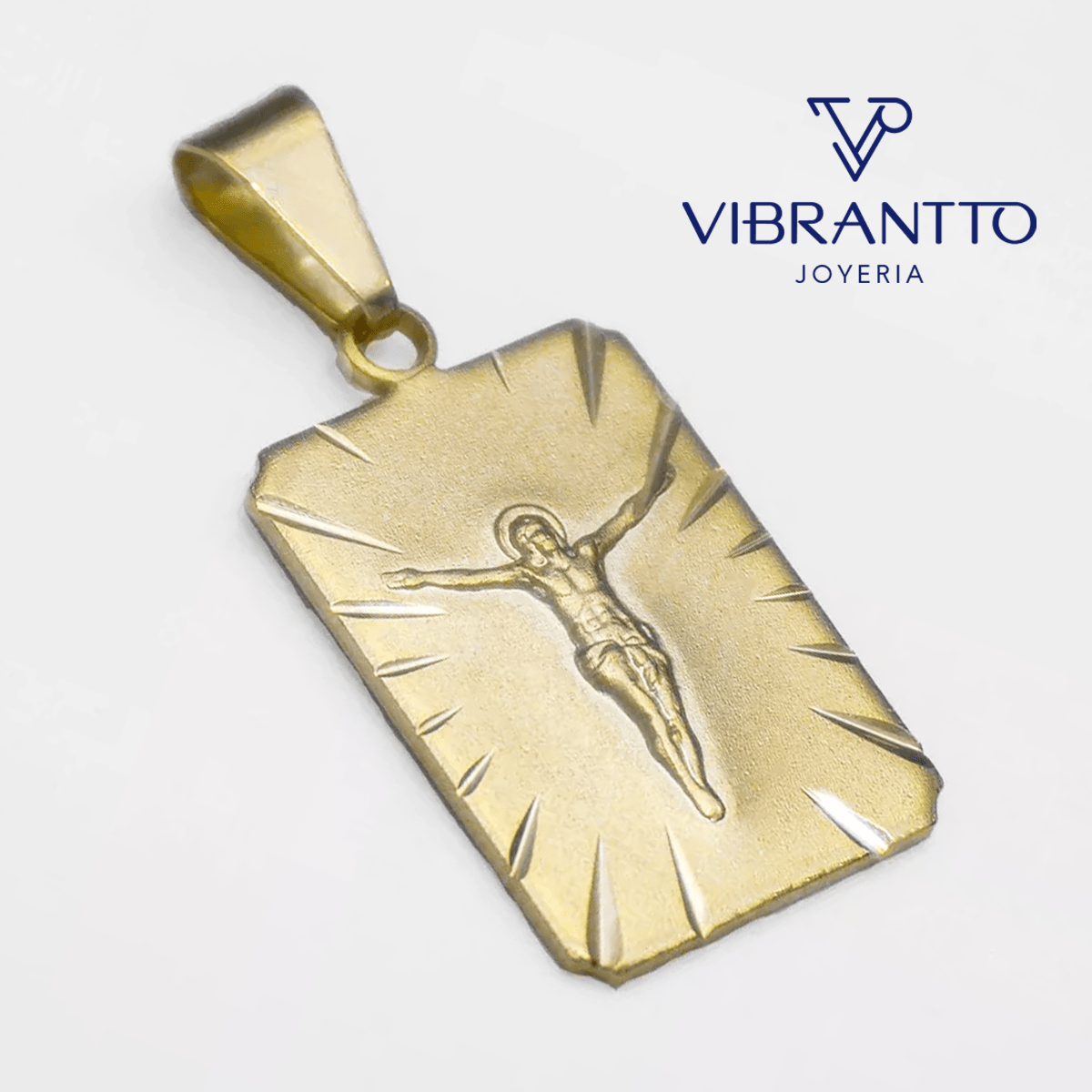 Medalla Placa Señor Crucificado - Vibrantto Joyería