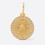 Medalla San Benito Circonias - Vibrantto Joyería