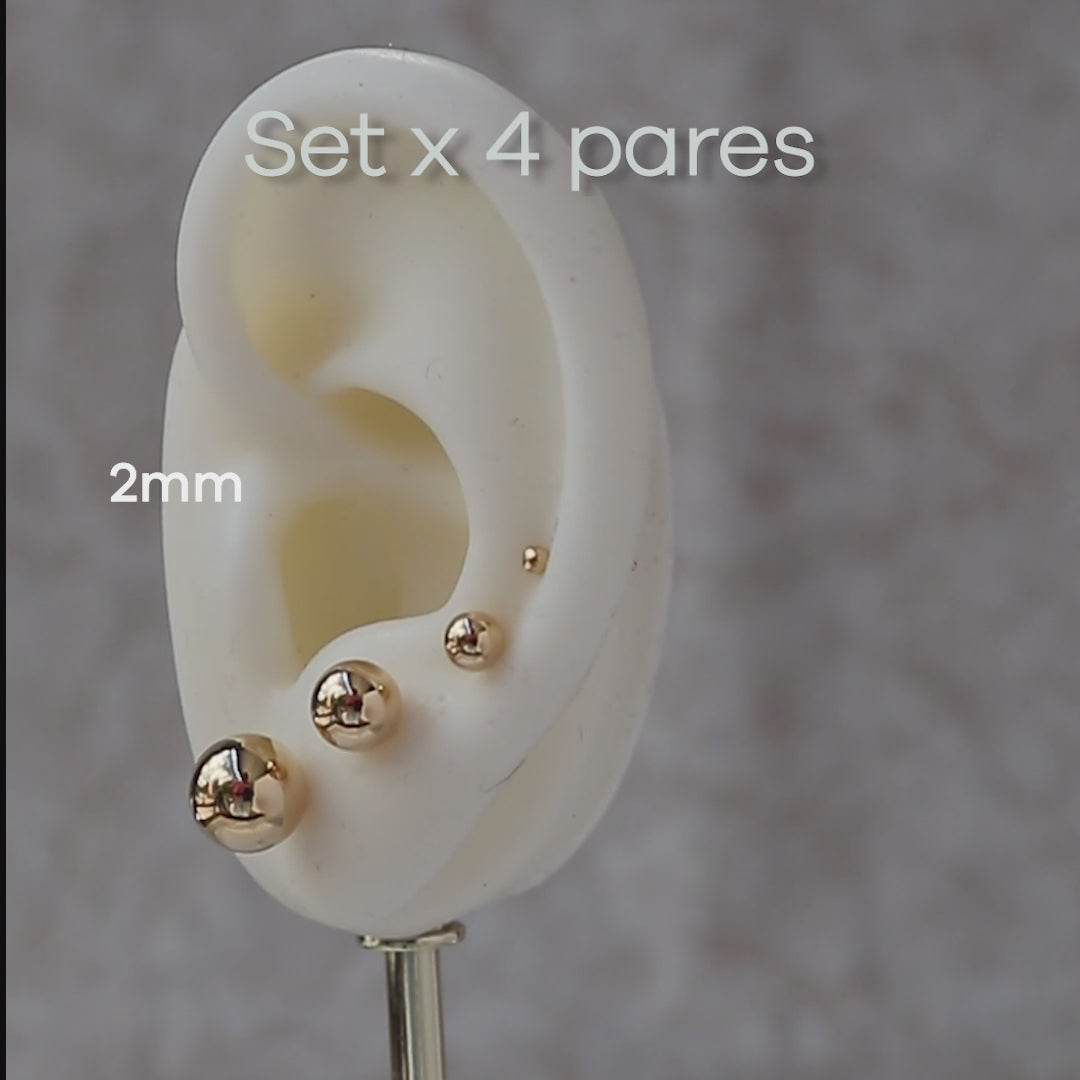 Set Aretes Balín - Vibrantto Joyería foto en uso 