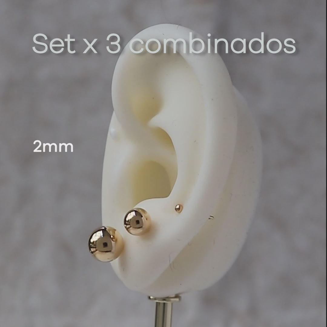 Set Aretes Balín - Vibrantto Joyería 