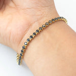 Pulsera Circonias negro 20 cm - Vibrantto Joyería - Foto en usO