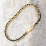 Pulsera Circonias negro 20 cm - Vibrantto Joyería - foto general 2