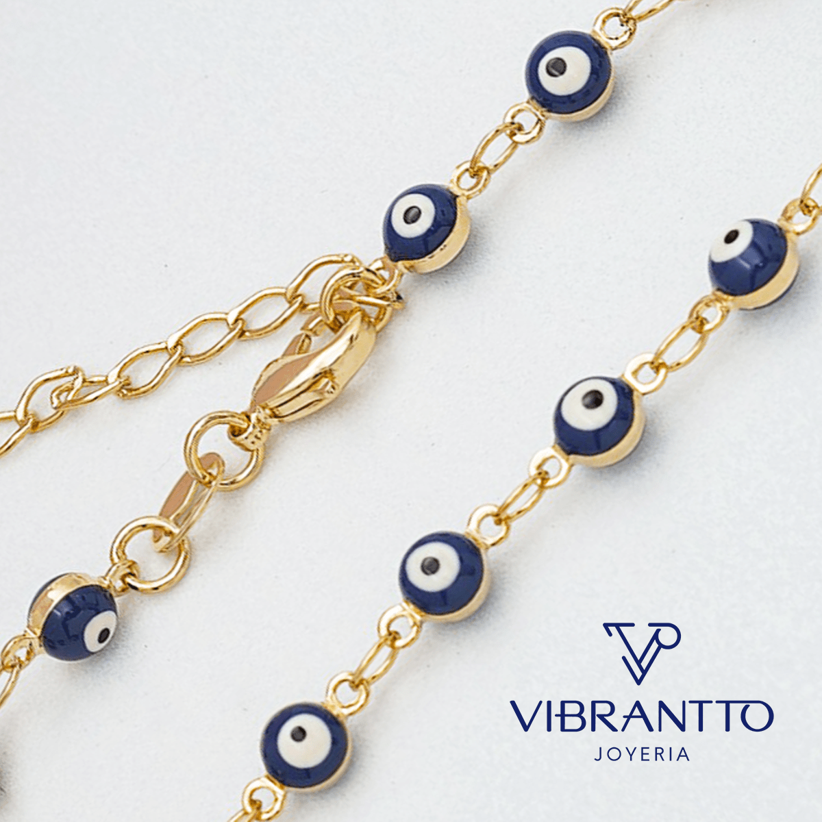Pulsera Ojo Turco 16 Cm + Extensor - Vibrantto Joyería