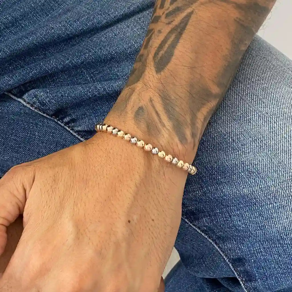 Manilla tricolor 2. Oro Laminado 18k - Vibrantto.com - Colombia