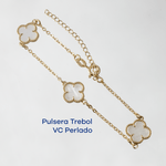 Pulsera Trebol VC Perlado 17mm - Vibrantto Joyas y Accesorios - OC56343