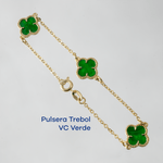 Pulsera Trebol VC Verde 17mm - Vibrantto Joyas y Accesorios - OC56358